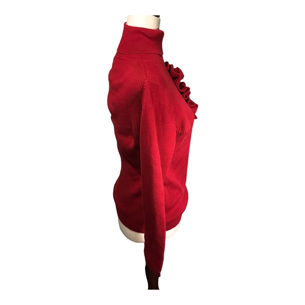 Talbots Ruffle Ribbed Sweater - Picture 6 of 9